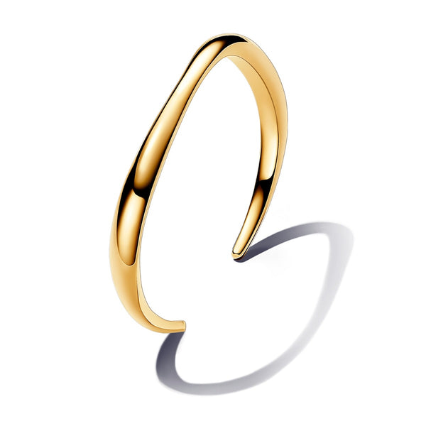 Pandora Essence Gold Plated Organisch Gevormde Open Bangle 563310C00