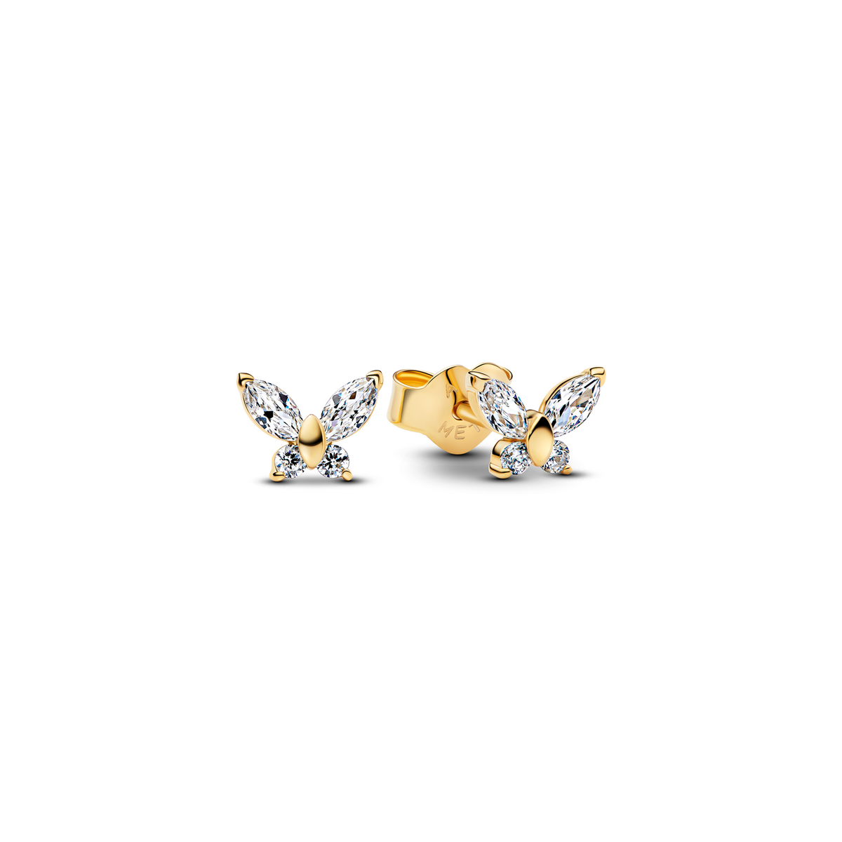Pandora Timeless Gold Plated Butterfly Stud Earrings 264264C01