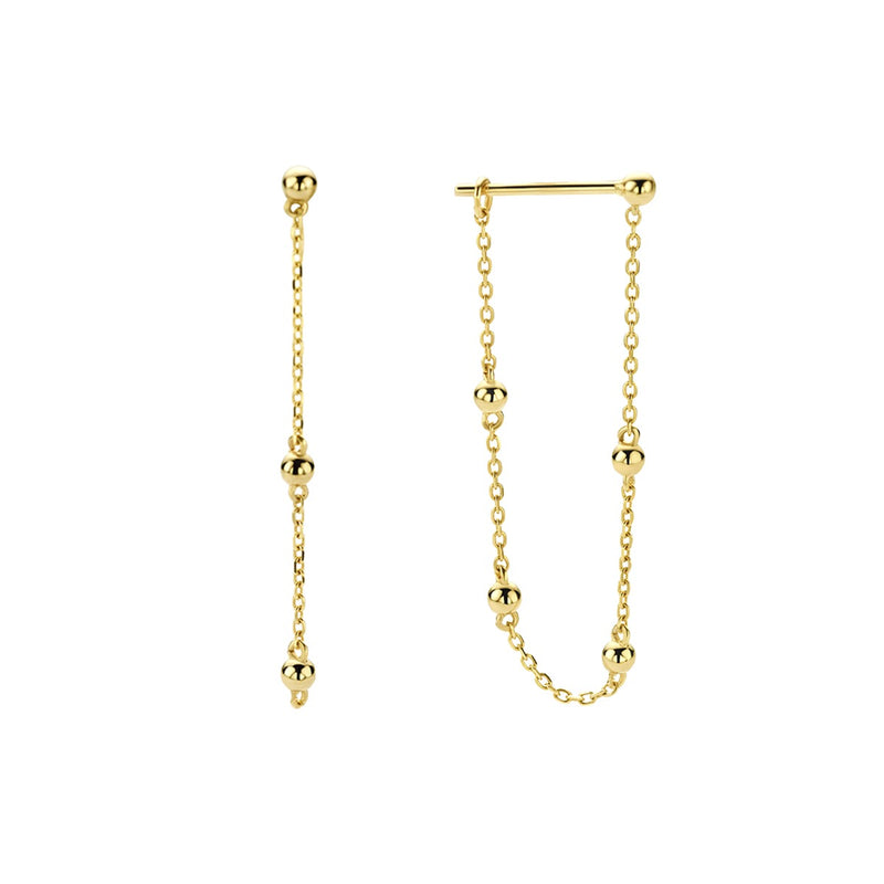 Jackie Gold 14K Golden Ear Studs JKE22.261-zoom-