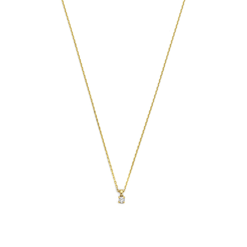 Isabel Bernard De la Paix Céline 14 karaat gouden collier | diamant 0.05 ct | IBD350001-zoom-