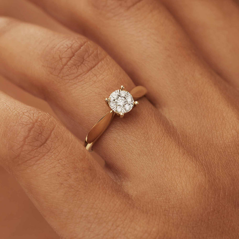 Isabel Bernard De la Paix Hanaé 14 karaat gouden ring | diamant 0.14 ct | IBD330008-60-zoom-