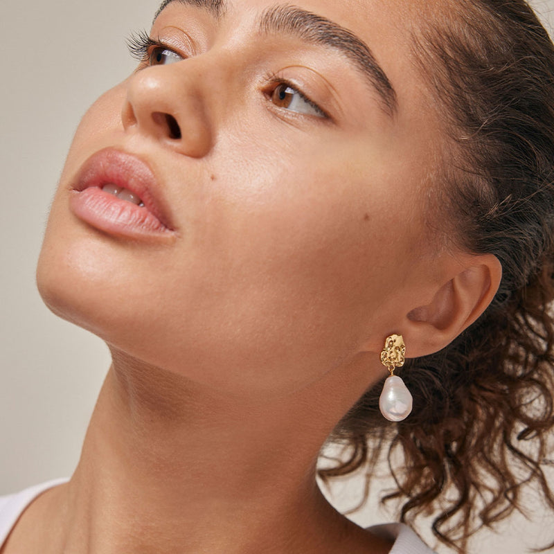 ENAMEL Copenhagen Paris 925 Sterling Zilveren Oorbellen Gold Plated E325GM-zoom-