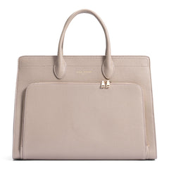 Isabel Bernard Honoré Nadine Taupe Leather Handbag made of Calfskin IB25038