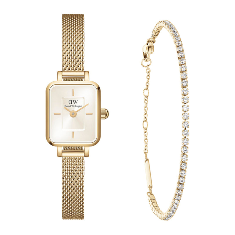 Daniel Wellington Quadro Mini Dameshorloge En Armband Giftset DW00590011-zoom-