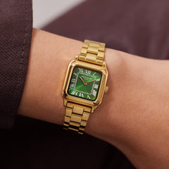 Parte di Me Orologio rectangular ladies watch gold and green PDM09034