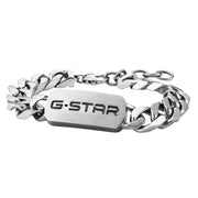 G-Star Incisio Zilverkleurige Curb Chain Armband GSJ.106.04