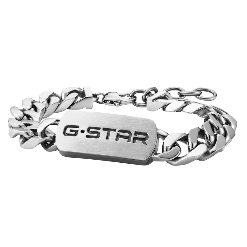 G-Star Incisio Zilverkleurige Curb Chain Armband GSJ.106.04-zoom-