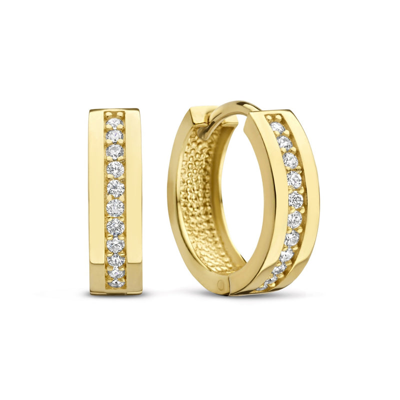 Parte Di Me Ponte Vecchio Santa Trinita 925 sterling zilveren gold plated oorringen PDM36107-zoom-