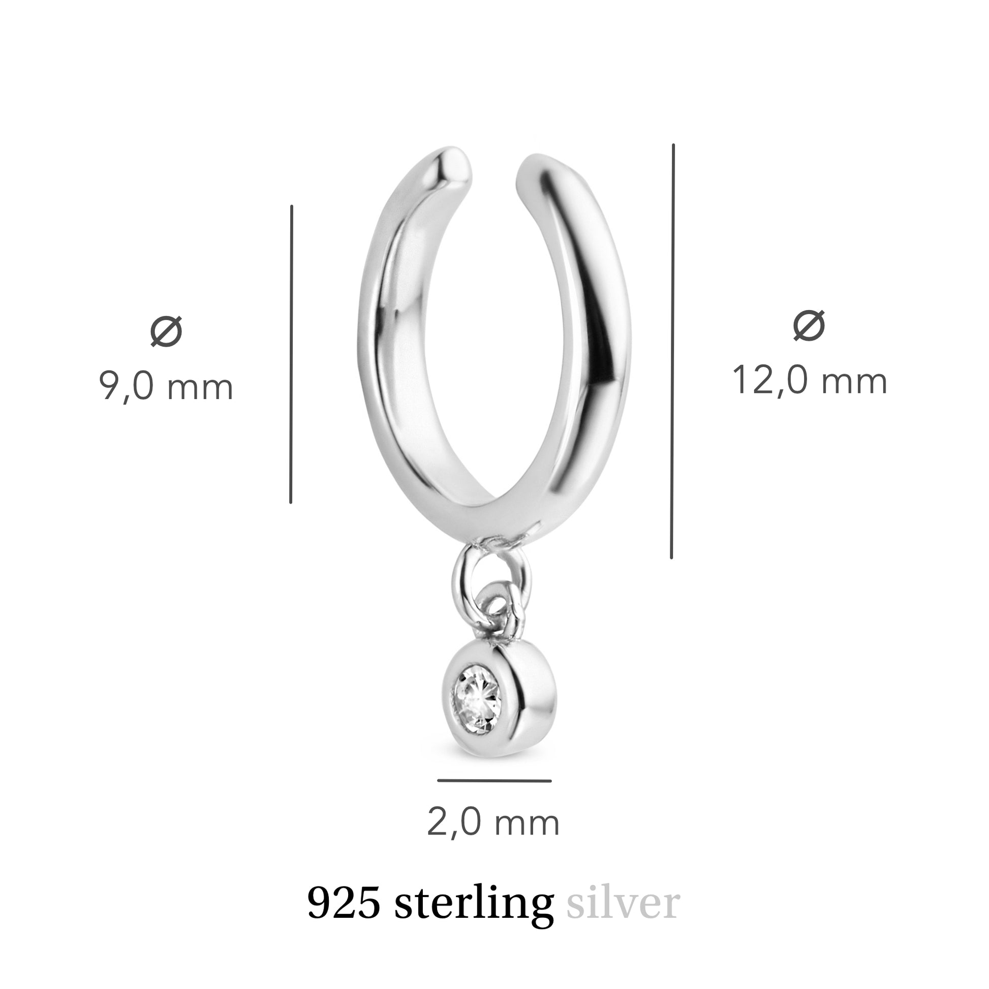 Violet Hamden Venus 925 Sterling Zilveren Ear Cuff Met Geboortesteen VH370001-JUL