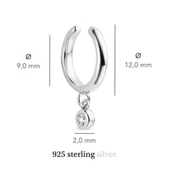 Violet Hamden Venus 925 Sterling Zilveren Ear Cuff Met Geboortesteen VH370001-JUL