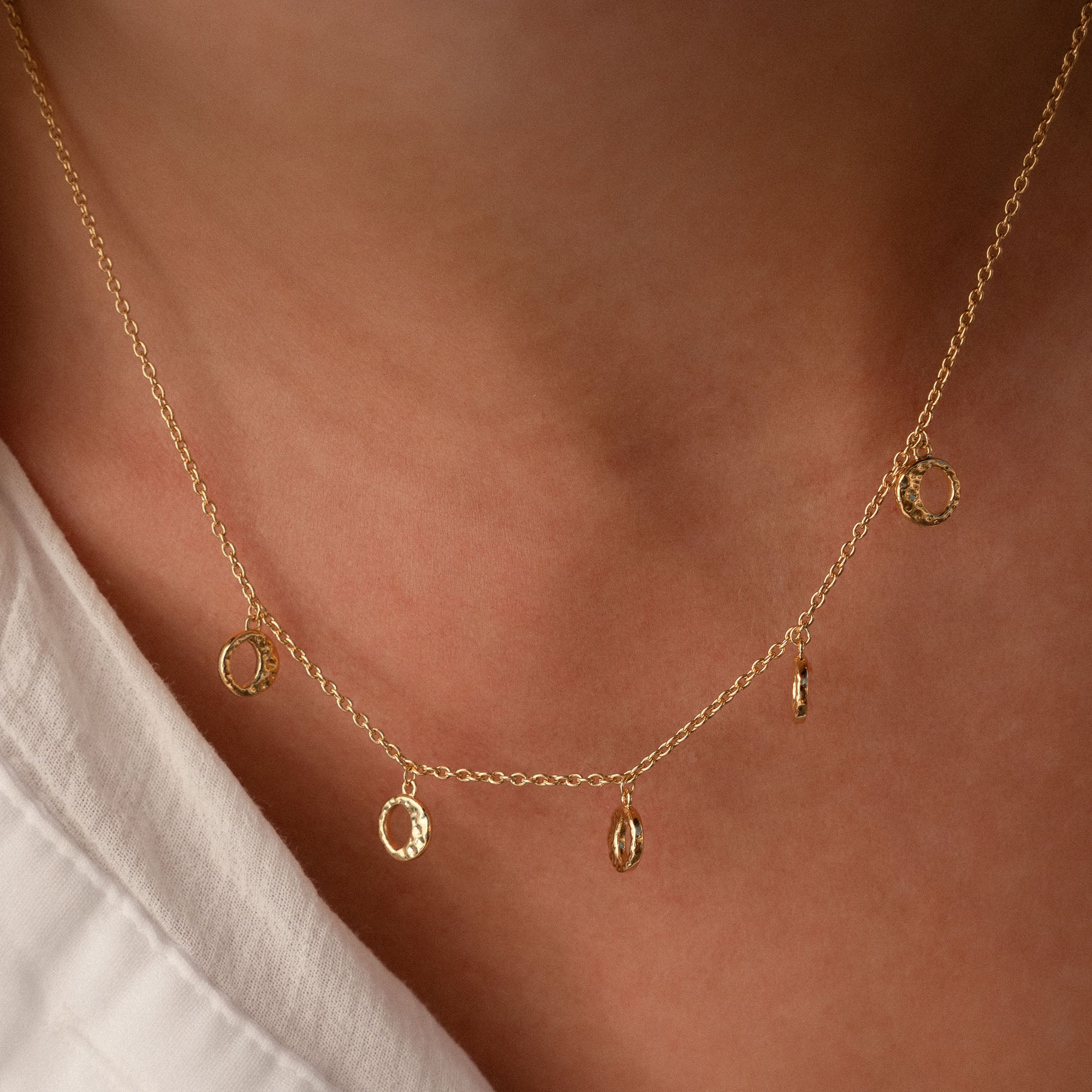 Violet Hamden Luna 925 Sterling Silver Gold Plated Necklace VH340034