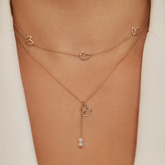 Isabel Bernard Cadeau d'Isabel 14 karat gold necklace and bracelet gift set IB90187