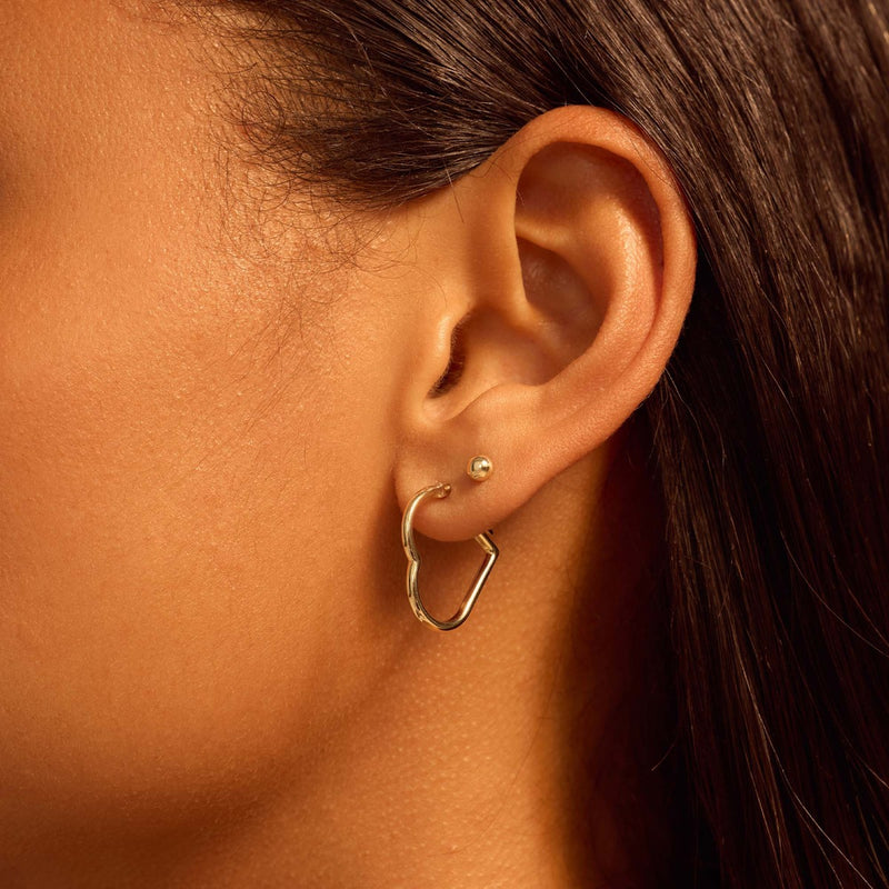 Beloro Jewels Della Spiga Luna 9 Karaat Hartjes Oorbellen BO360081-zoom-