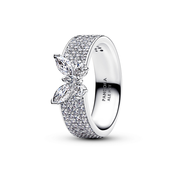 Pandora Timeless 925 Sterling Silver Sparkling Butterfly Bold Ring 194270C01