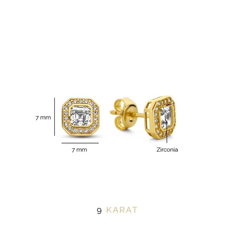 Beloro Jewels Monte Napoleone Sofia 9 Karaat Oorknoppen BO360042-zoom-
