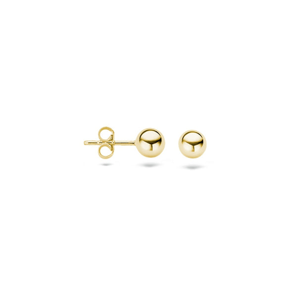 Knopjes oorbellen ⌀ 3 mm 14k Geel goud