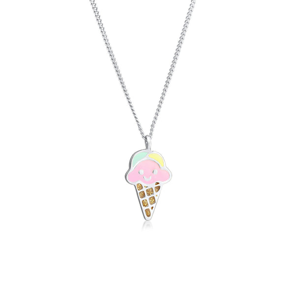 Elli 925 Sterling Silver Necklace with Enamel 2004-BF-0007824-001