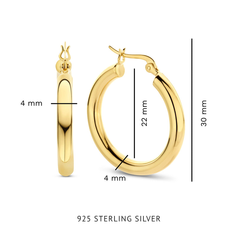 Parte Di Me Bibbiena Poppi Casentino 925 Sterling Zilveren Gold Plated oorringen PDM36154-zoom-