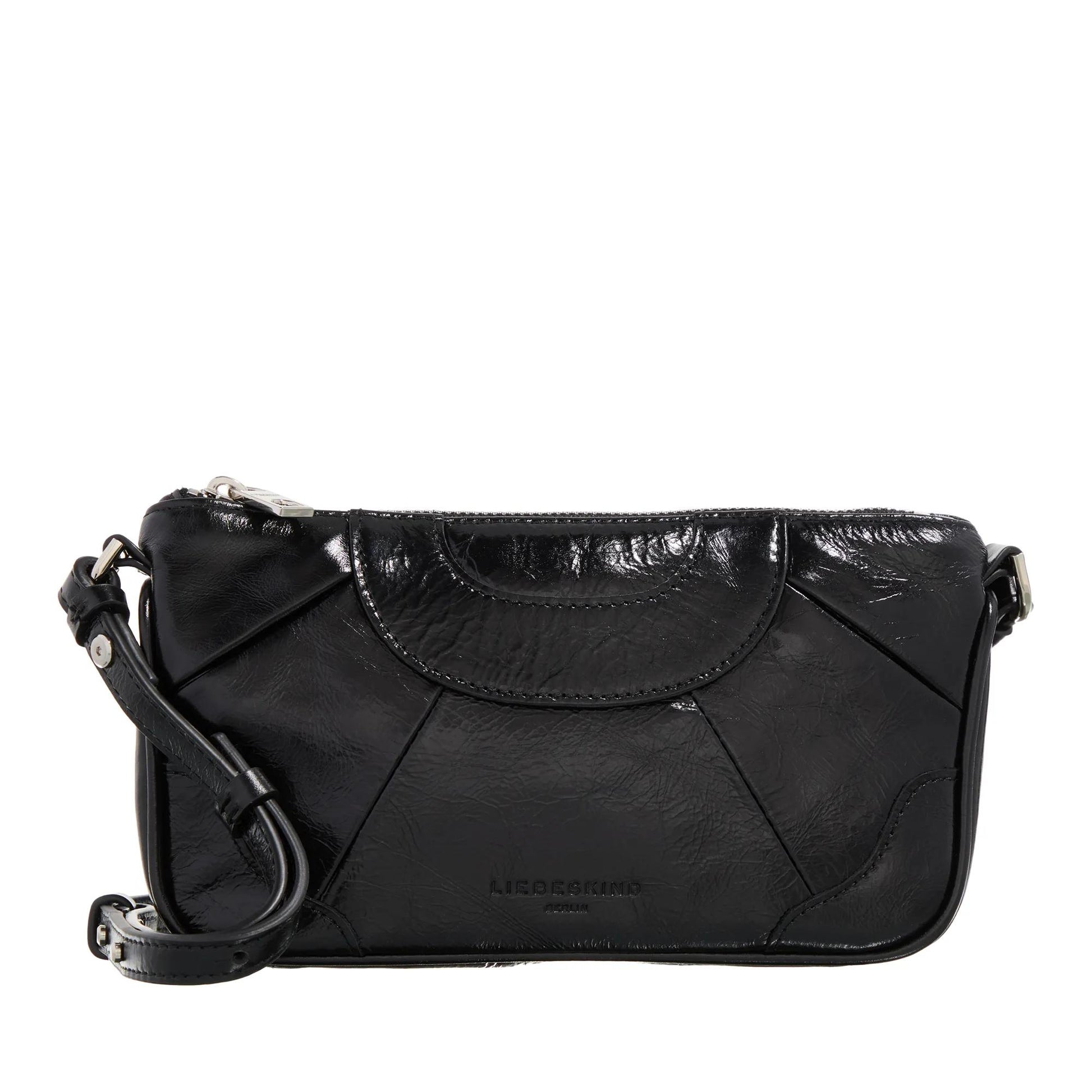 Liebeskind Berlin Esther Lack Distressed Black Leather Crossbody bag 2001-A0616924