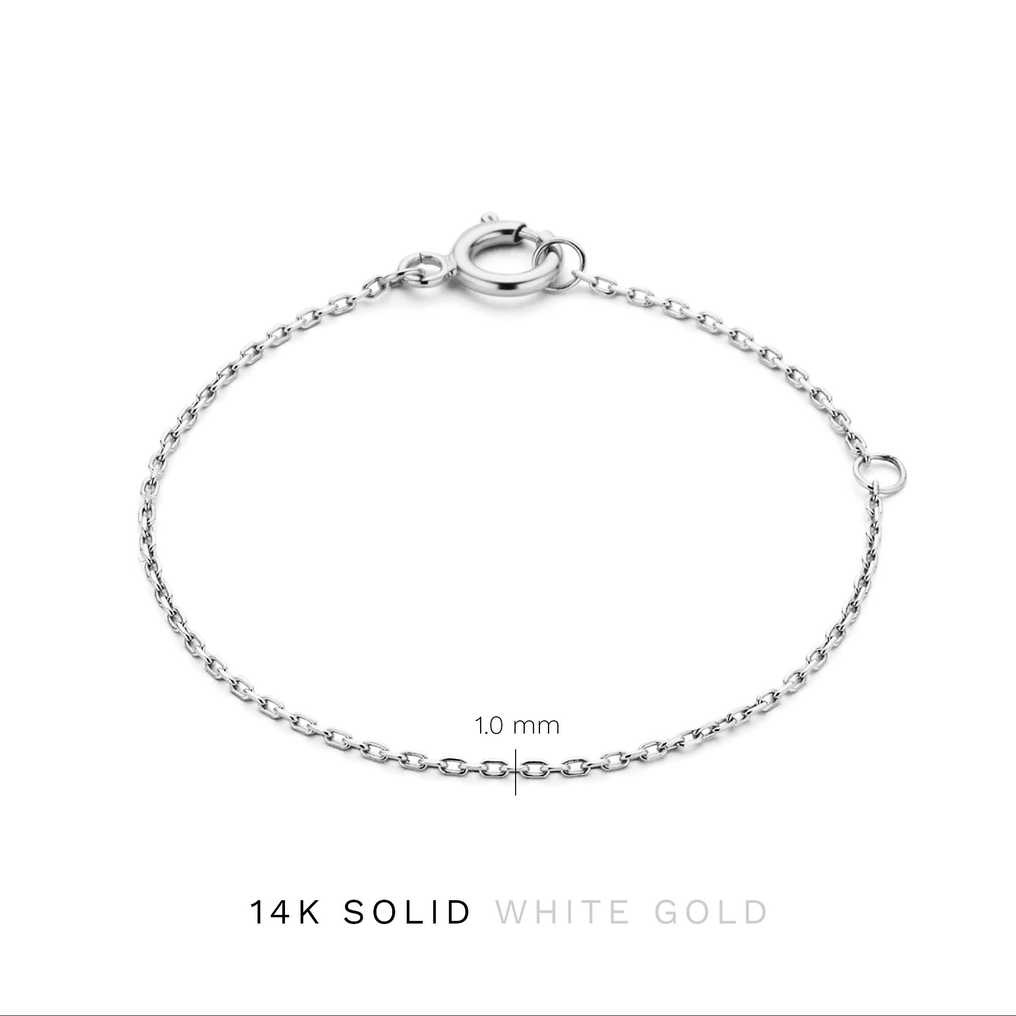 Isabel Bernard Saint Germain Nicole 14 Carat Whitegold Necklace Verlengstuk IB340129