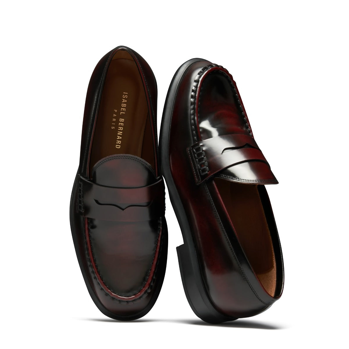 Isabel Bernard Vendôme Blandine Bordeaux Spazzolato Leather Loafers IB51015-652-39