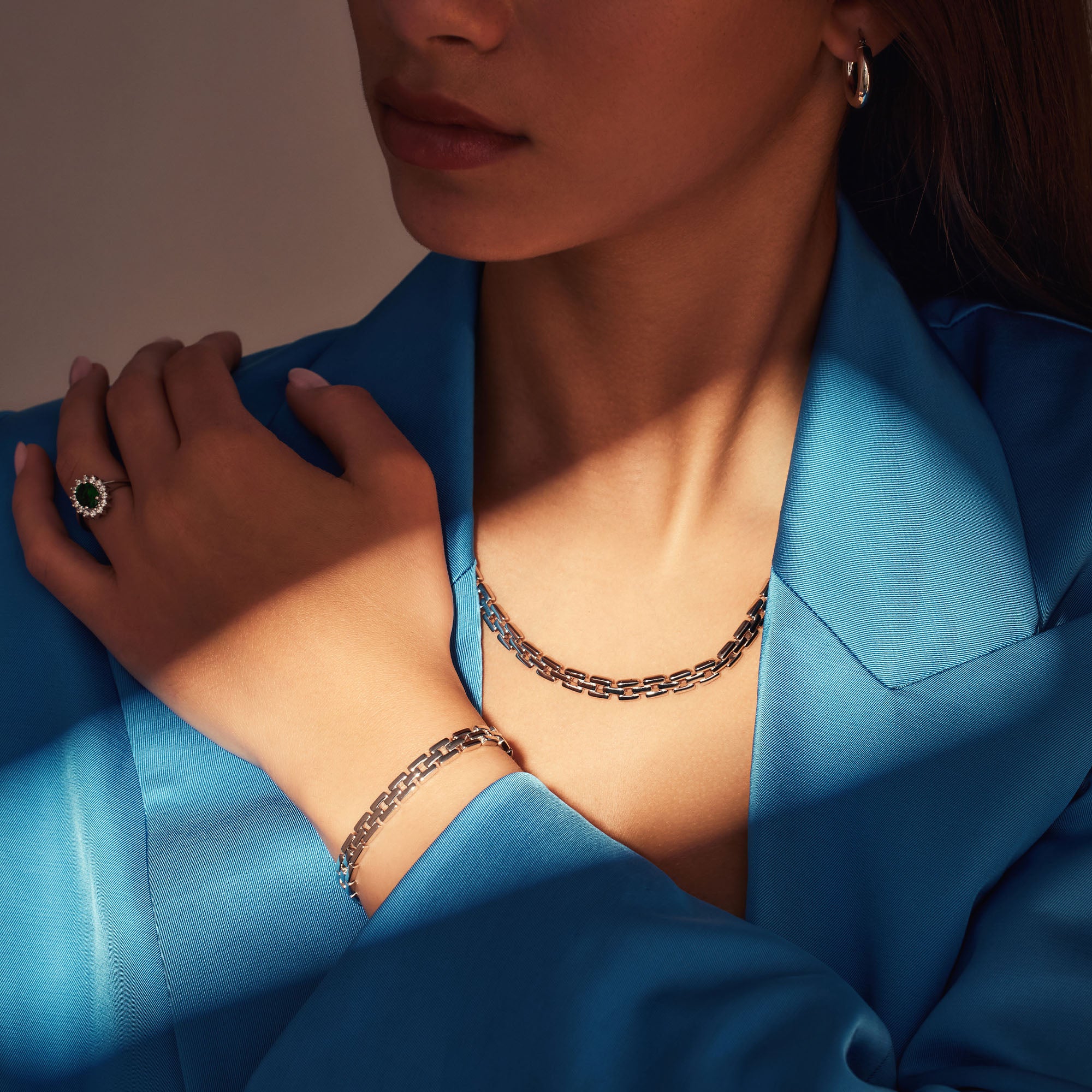 Parte Di Me Bibbiena Poppi Dante 925 Sterling Silver Link Necklace PDM34089