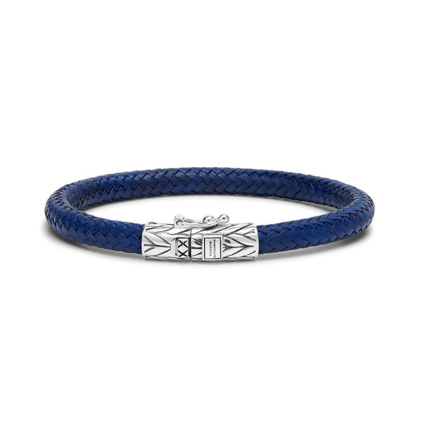 Buddha to Buddha Ellen 925 Sterling Zilveren Blauwe Leren Armband BTB149BU-F