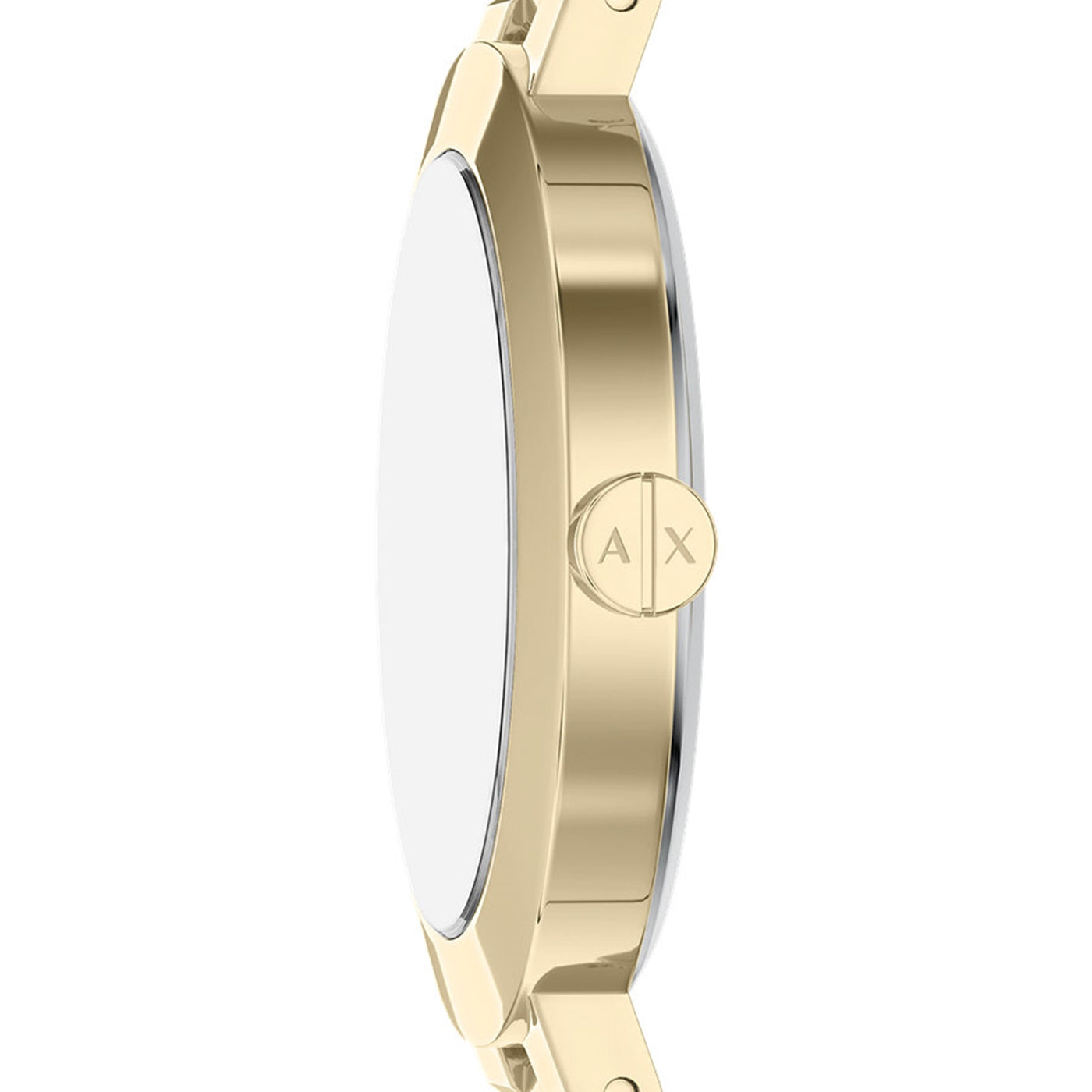 Armani Exchange Round Gold Watch with Gold Bracelet AX7177SET