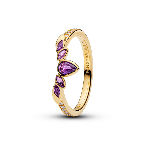 Pandora Disney Gold Plated Frozen Queen Anna Tiara Ring 164135C01