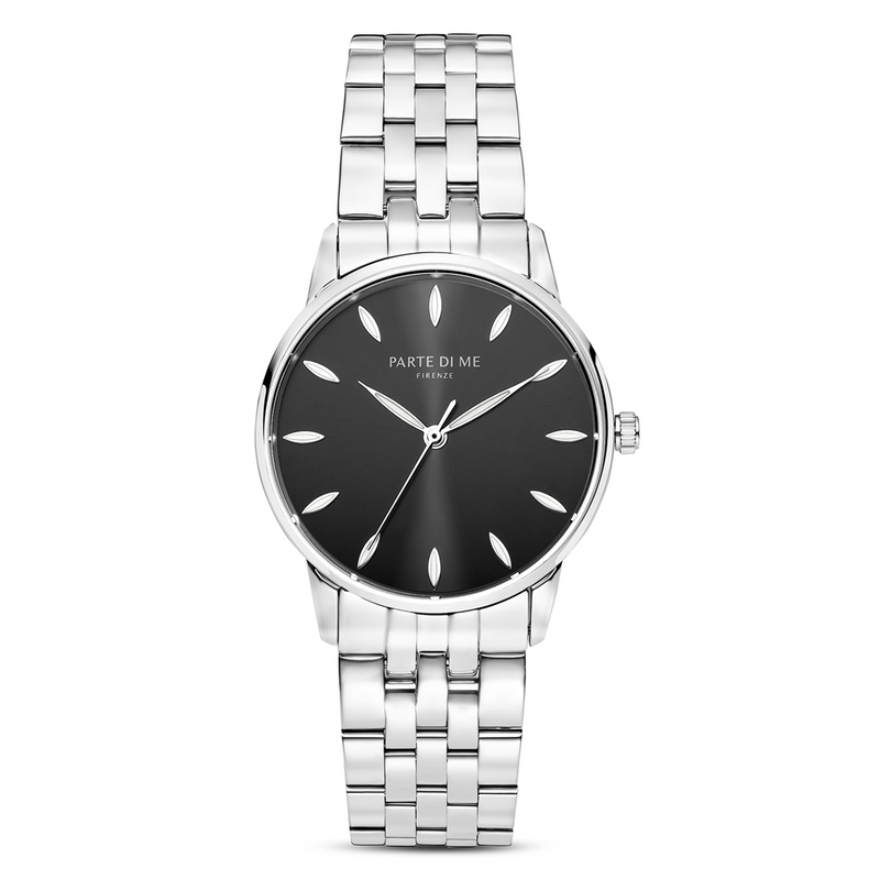 Parte Di Me Orologio rond dames horloge zilverkleurig en zwart PDM09048-zoom-