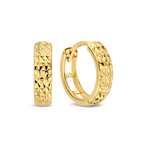 Rivoli Laura 14 karaat gouden oorringen met diamond cut