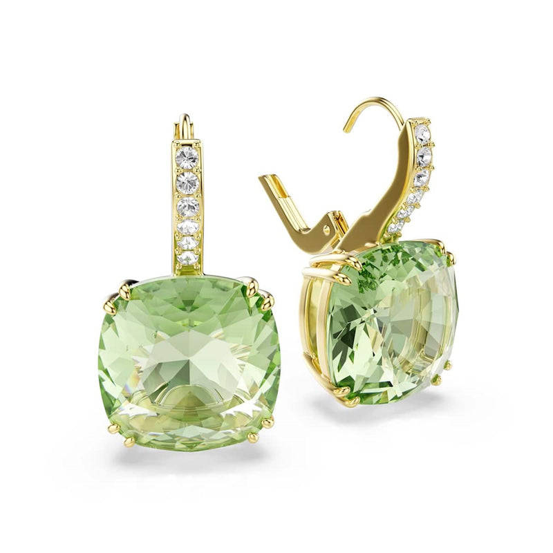 Swarovski Millenia Goudkleurige Oorbellen met Groene Kristal 5764822-zoom-