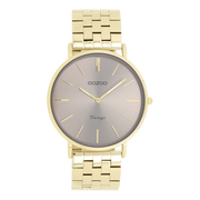 OOZOO Vintage Gold and Taupe Women's Watch C20403