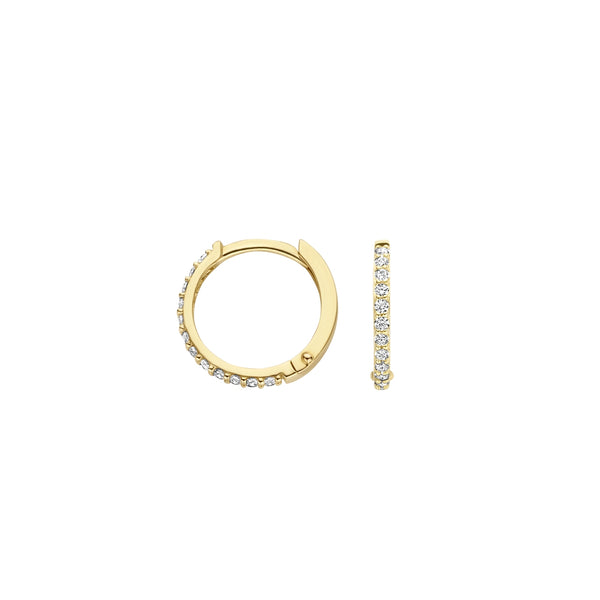 Oorringen met zirkonia 11,6 mm 14k goud