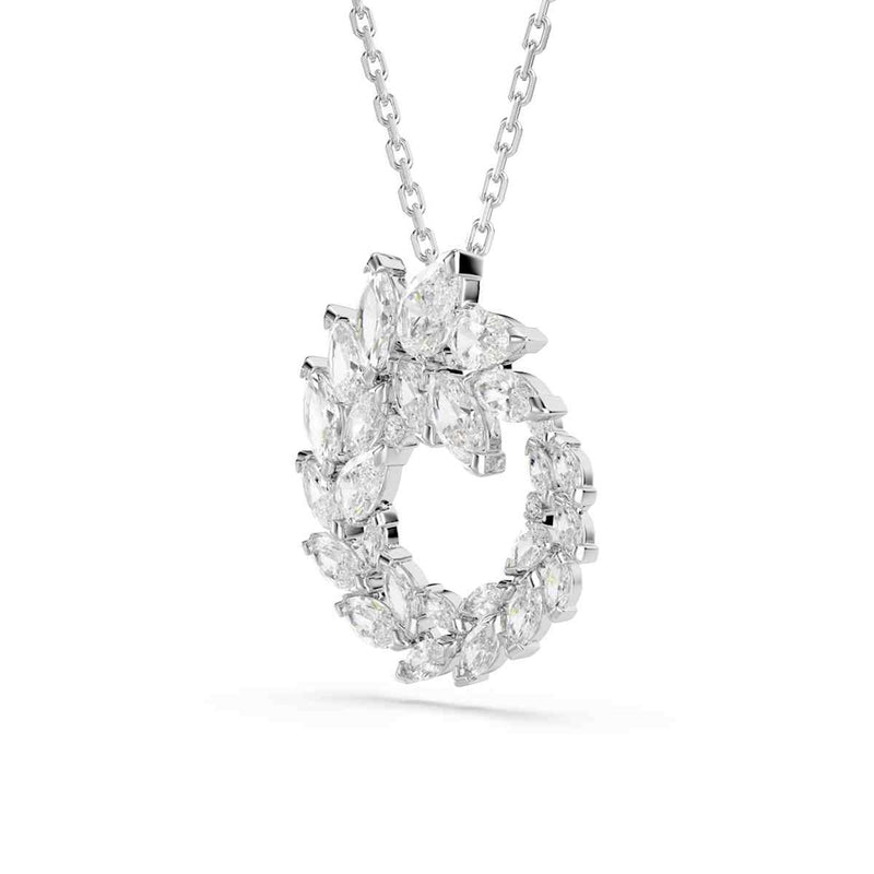 Swarovski Mesmera Glam Zilveren Ketting met Cirkel Hanger 5759837-zoom-