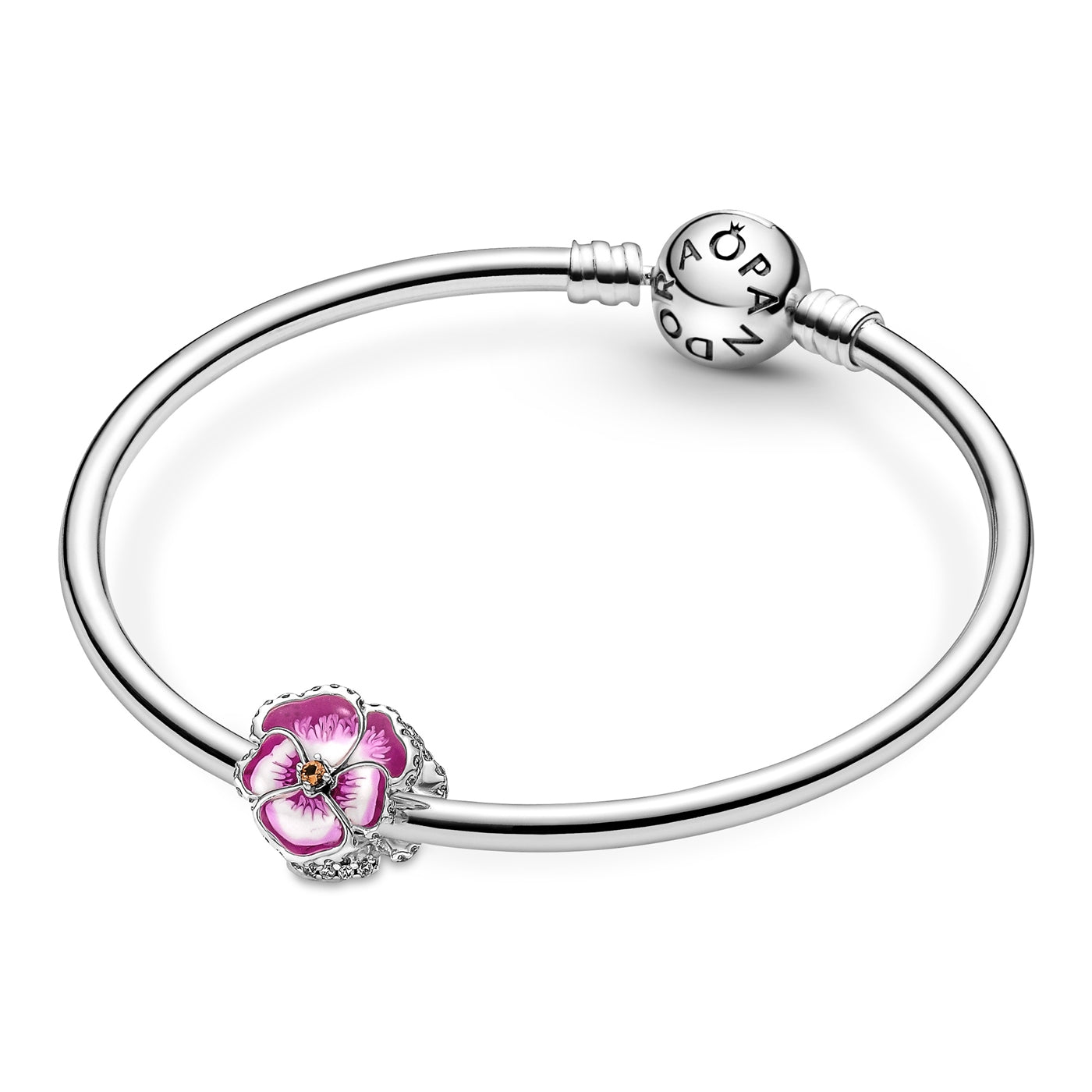 Pandora Moments 925 Sterling Silver Pansy Flower Charm 790777C01