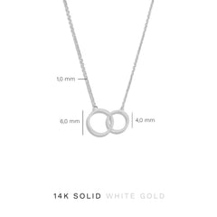 Isabel Bernard Saint Germain Loulou 14 Carat White Golden NecklacewithRingetjes IB340069