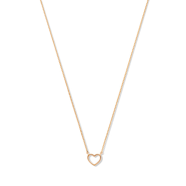 La Concorde Amore 14 karaat rosé gouden ketting met hartje