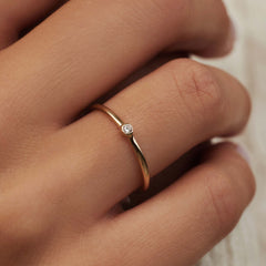 Isabel Bernard Rivoli Aélys 14 Carat Golden stacking Ring IB330076-52 (size: 52)