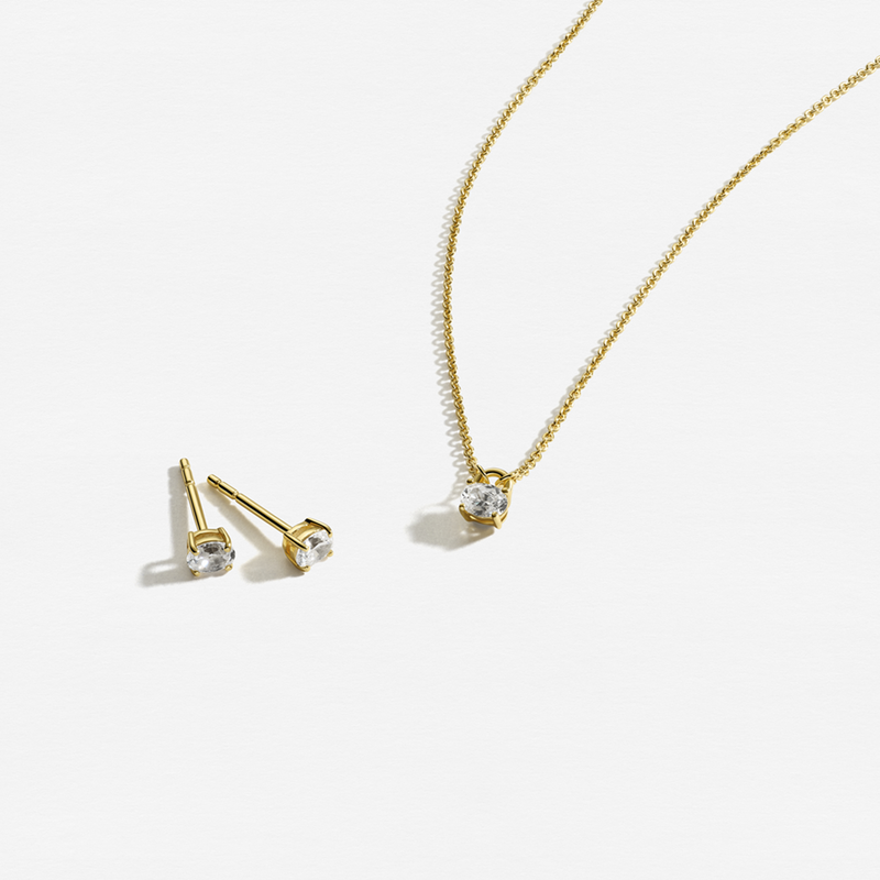 Sif Jakobs Vergulde Ovale Oorknoppen SJ-E2744-CZ-YG-zoom-