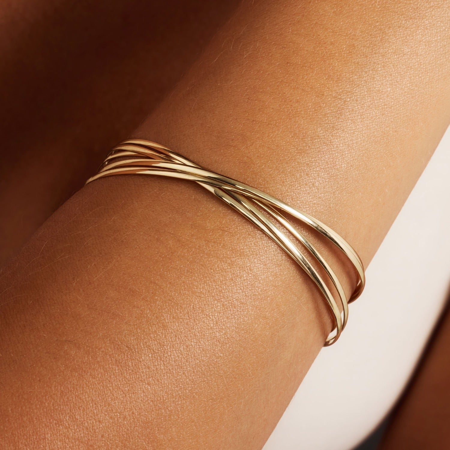 Rivoli Méline 14 karat gold bangles with 5 bracelets IB320143