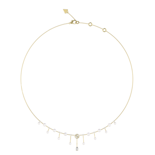Guess Tiny Pearly Gold Necklace JUBN05580JWYGT-U
