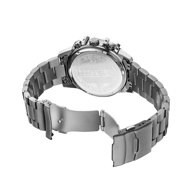 G-STAR Bend3D Lichtgunkleurig Stalen Herenhorloge GSW.505.06-zoom-