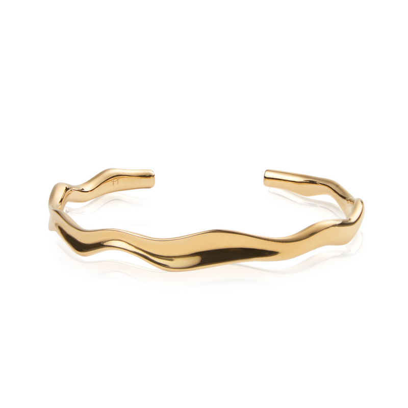 Mockberg Wavy Bolded Cuff Bracelet MB0173-zoom-