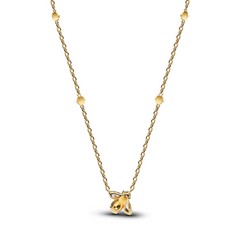 Pandora Timeless Gold Plated Zirconia Yellow Honey Bee Pendant Necklace 364560C01-45