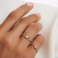 Isabel Bernard De La Paix Inaya 14 Carat Gold Ring | diamond 0.02 ct | IBD330025-48