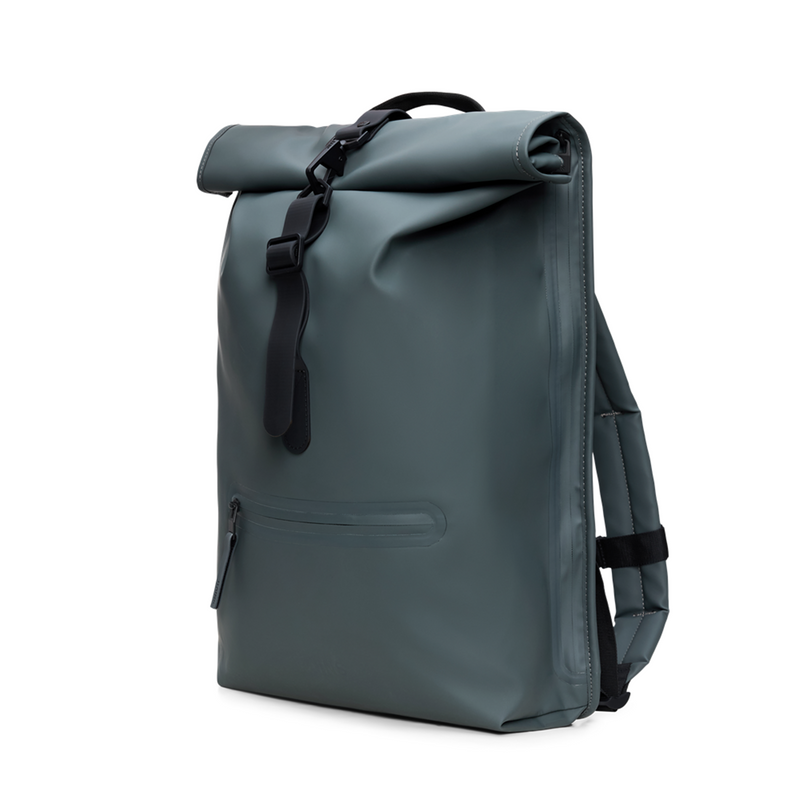 Rains Dark Grey Rolltop Backpack R13320-153-zoom-