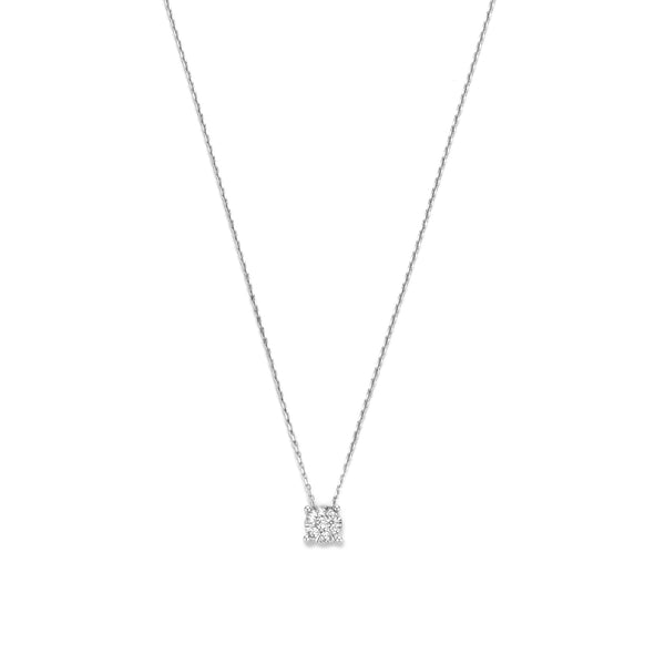De la Paix Hanaé 14 karaat witgouden ketting met diamant 0.14 karaat