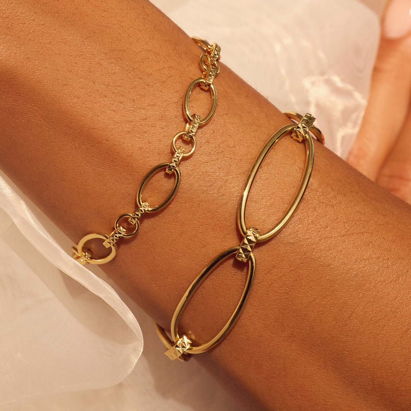 Parte Di Me Bibbiena Poppi Clara 925 Sterling Zilveren Gold Plated Schakelarmband PDM32146-zoom-