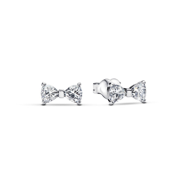 Pandora Timeless 925 Sterling Silver Sprankelende Kleine Strik Oorknoppen 293542C01